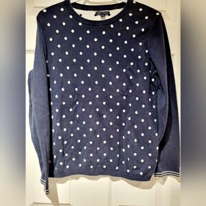 Tommy Hilfiger Navy Blue Polka Dot Sweater